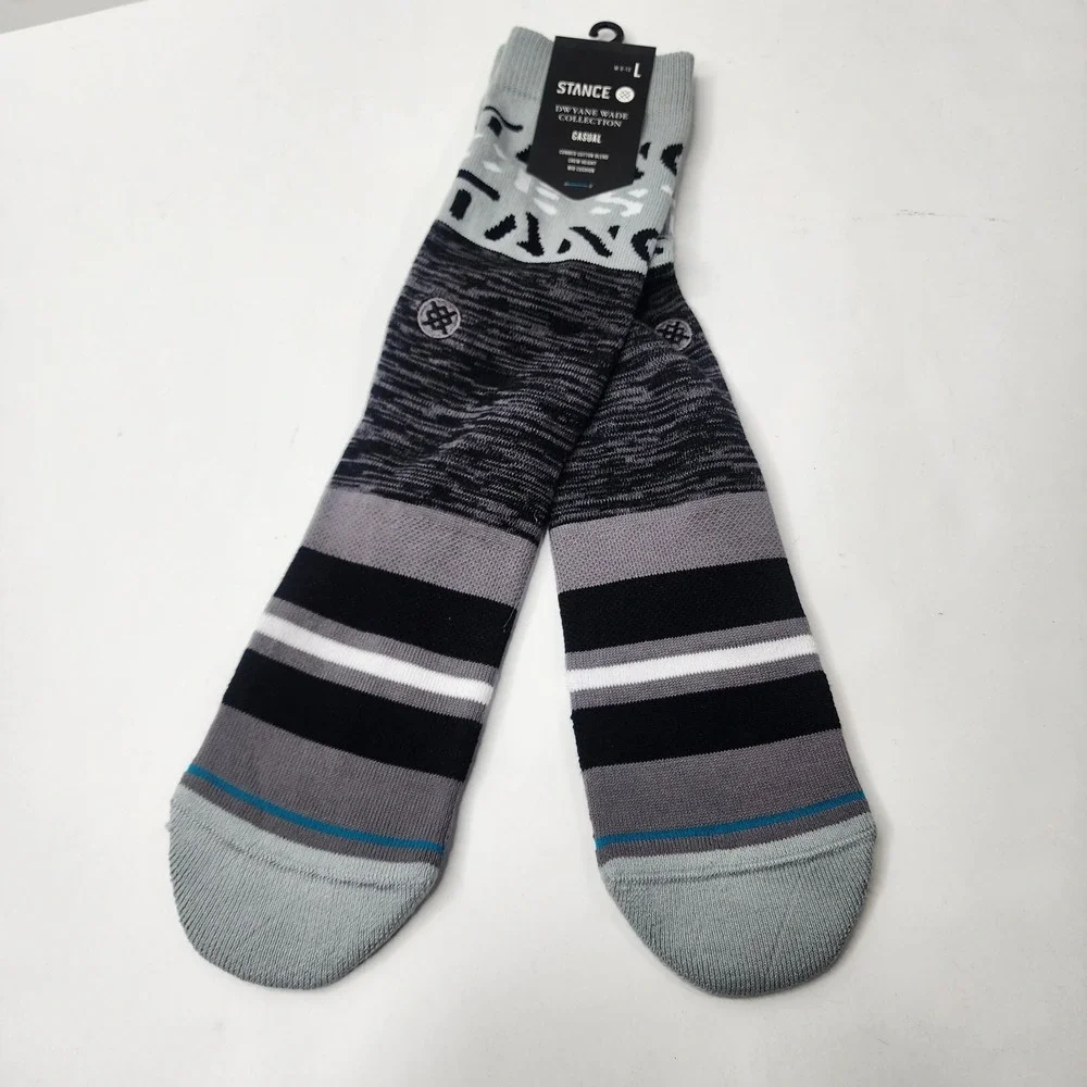 Stance x Wade Dwyane Wade Collection Mens L 6-12 Crew Socks Grey A555A22LOG NWT